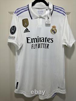 Rodrygol #21 Men's LARGE Authentic Real Madrid Home Champions League Jersey