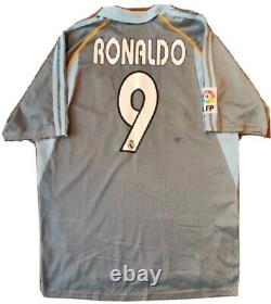 Ronaldo 2004 Real Madrid Jersey Kit Maglia Blue Spain Liga Vintage España Rare M
