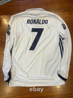 Ronaldo #7 Real Madrid 2016-17 UEFA Ronaldo Long Sleeve Jersey Read Description
