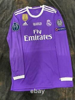 Ronaldo 7 Real Madrid 2017 UCL Final Long Sleeve Jersey Size XL Cardiff Portugal