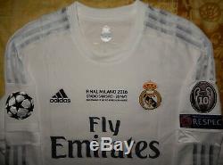 Ronaldo 7 Real Madrid home shirt Champions League Final 2016 long sleeves jersey