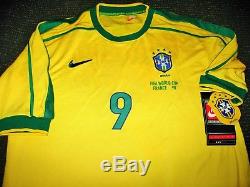Ronaldo Brazil 1998 WC Jersey Shirt Camiseta Barcelona Real Madrid Maglia L BNWT