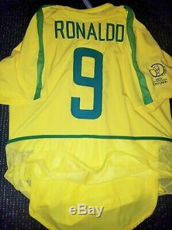 Ronaldo Brazil 2002 WC PLAYER ISSUE Jersey Shirt Real Madrid Barcelona L NEW