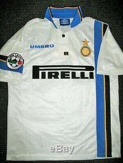 Ronaldo Inter Milan 1997 1998 DEBUT Jersey Shirt Maglia Real Madrid Barcelona M