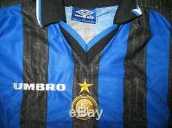 Ronaldo Inter Milan 1997 1998 DEBUT Jersey Shirt Maglia Real Madrid Barcelona XL