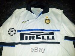Ronaldo Inter Milan 1998 1999 UEFA Jersey Shirt Maglia Real Madrid Barcelona L