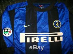 Ronaldo Inter Milan 1999 2000 Jersey Shirt Maglia Real Madrid Barcelona L