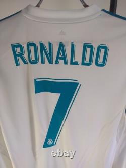 Ronaldo Real Madrid Long Sleeve Home football shirt 2017 2018 Adidas Men M ig93