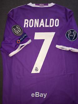 Ronaldo Real Madrid UCL Final 2017 match issued player shirt Adizero jersey CR7