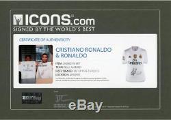 Ronaldo and Christiano Ronaldo Real Madrid Dual Autographed Jersey