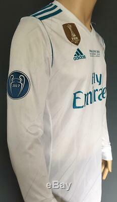 Ronaldo name set Real Madrid shirt jersey Adidas final Kiev champions long sleev