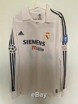 Ruben2002/03 Real Madrid Champions League Match Centenary Un Worn Shirt Jersey
