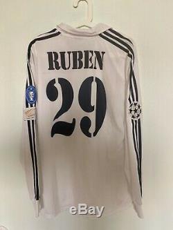 Ruben2002/03 Real Madrid Champions League Match Centenary Un Worn Shirt Jersey