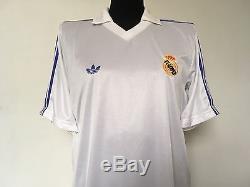 SANCHEZ #9 Real Madrid Adidas Originals Home Football Shirt Jersey 1985/86 (L)
