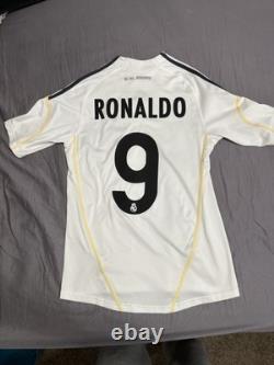 SIZE S REAL 2009-2010 Adidas Real Madrid Cristiano Ronaldo #9 Kit Jersey Home