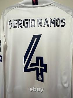 Sergio Ramos #4 Mens MEDIUM Real Madrid Home Champions League Jersey