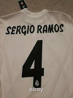 Sergio Ramos Authentic 18/19 Real Madrid L/S UCL Home Jersey