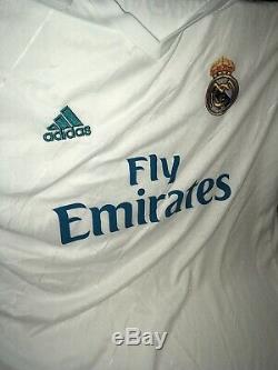 Sergio Ramos Autographed Real Madrid Soccer Jersey AUTO Sz XL Beckett BAS COA