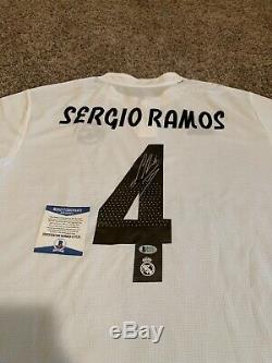 Sergio Ramos Real Madrid Signed Autographed Soccer Jersey BAS Beckett Certified