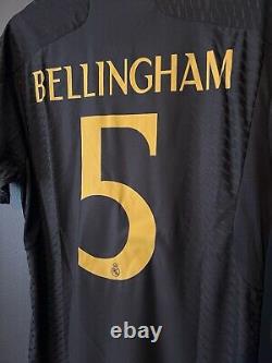 Slim Fit Jersey Real Madrid Away La Liga 23/24 Bellingham# 5 BLACK