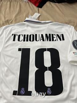 Tchouameni #18 Real Madrid Mens LARGE Home Jersey AEROREADY Champions League
