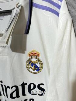 Tchouameni Real Madrid Jersey Home Football Shirt White Adidas Mens Size L