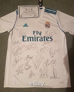 Team Signed Real Madrid Football Shirt c/w Coa from private signing 2017/18