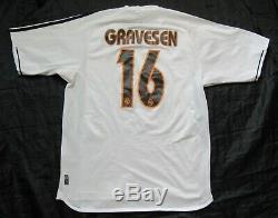 Thomas Gravesen #16 REAL MADRID home jersey shirt ADIDAS Galacticos adult M