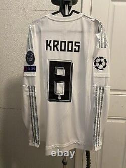 Toni Kroos 15-16 Real Madrid Home Jersey Size Xl Germany Player Hala Madrid