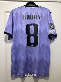 Toni Kroos #8 Mens LARGE Adidas Real Madrid Away Champions League Jersey
