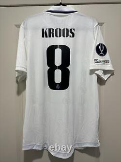 Toni Kroos #8 Mens XL Real Madrid Adidas Authentic Super Cup Jersey