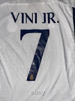 VINICIUS JR. Large Real Madrid Soccer Jersey Home 23/24 Player Version Authentic