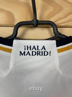 VINI JR #7 REAL MADRID JERSEY HOME FOOTBALL SOCCER SHIRT WHITE ADIDAS MENS sz M