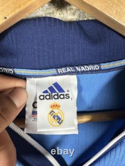 VTG 1999 2000 Real Madrid Third Kit XL Adidas Teka Blue Authentic UCL Jersey