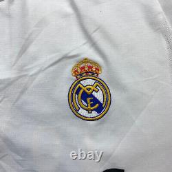 VTG Adidas David Beckham Real Madrid Jersey Large White 021804 Futbol 2003 2004
