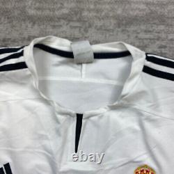 VTG Adidas David Beckham Real Madrid Jersey Large White 021804 Futbol 2003 2004