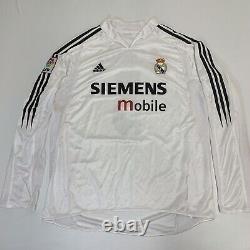 VTG Mens Real Madrid 2004 R. CARLOS #3 Sz L Soccer Long Sleeve jersey Football