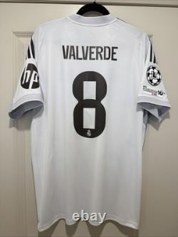 Valverde #8 Mens EXTRA LARGE Adidas Real Madrid Home Jersey FAN UCL