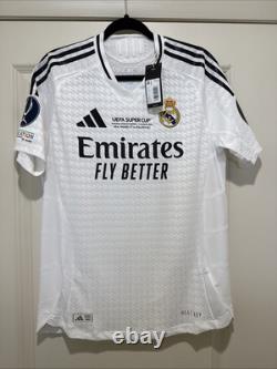 Valverde #8 Mens MEDIUM Adidas Real Madrid Authentic Super Copa Jersey