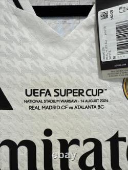 Valverde #8 Mens MEDIUM Adidas Real Madrid Authentic Super Copa Jersey