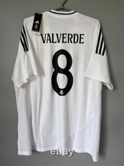 Valverde Real Madrid Jersey 24/25 Home Soccer Shirt IU5011 Adidas Mens Size 2XL