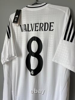 Valverde Real Madrid Jersey 24/25 Home Soccer Shirt IU5011 Adidas Mens Size 2XL