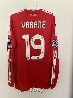 Varane2011-12 Real Madrid Ucl Match Un Worn Shirt Vs Zagreb Dinamo Signed Auto
