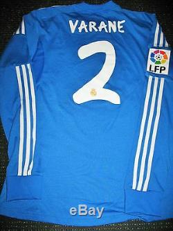 Varane Real Madrid MATCH WORN Jersey 2013 2014 Camiseta Shirt Maillot France L