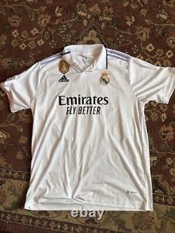 Vini JR Real Madrid Jersey Home Shirt 2022 FIFA CHAMPS Adidas Mens Size XXL