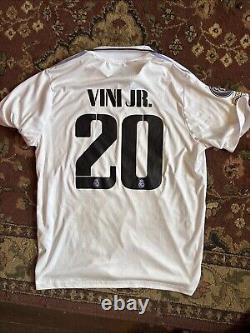 Vini JR Real Madrid Jersey Home Shirt 2022 FIFA CHAMPS Adidas Mens Size XXL