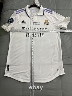 Vini Jr #20 MEDIUM Real Madrid Super Cup Final Home Jersey Adidas Authentic
