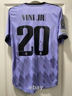 Vini Jr. #20 Mens Medium Real Madrid Authentic HeatReady Away Champions League