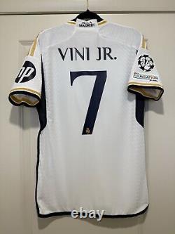 Vini Jr 7 Men's MEDIUM Adidas Real Madrid Authentic Champions Final Jersey