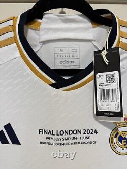 Vini Jr 7 Men's MEDIUM Adidas Real Madrid Authentic Champions Final Jersey